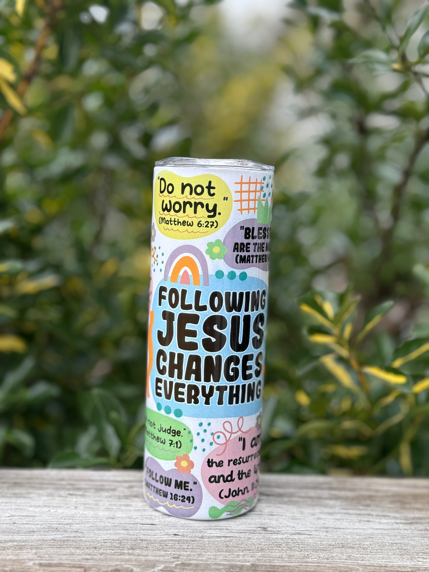 Following Jesus tumbler