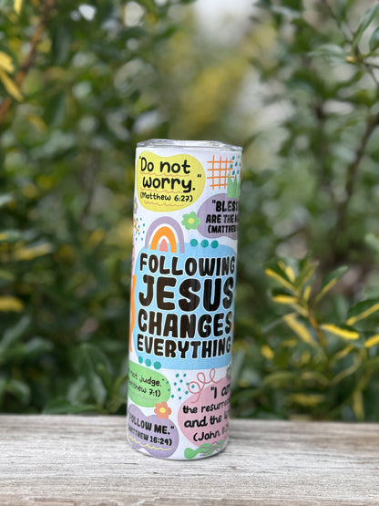 Following Jesus tumbler