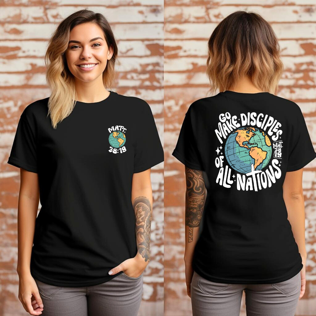 Go Make Disciples to all nations t-shirt Mat 28:19