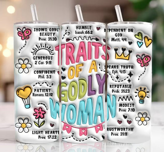 Traits of a Godly Woman Tumbler