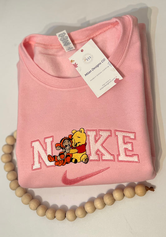 Pooh & Tiger Hugs embroidery